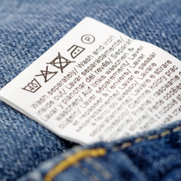 wash care label